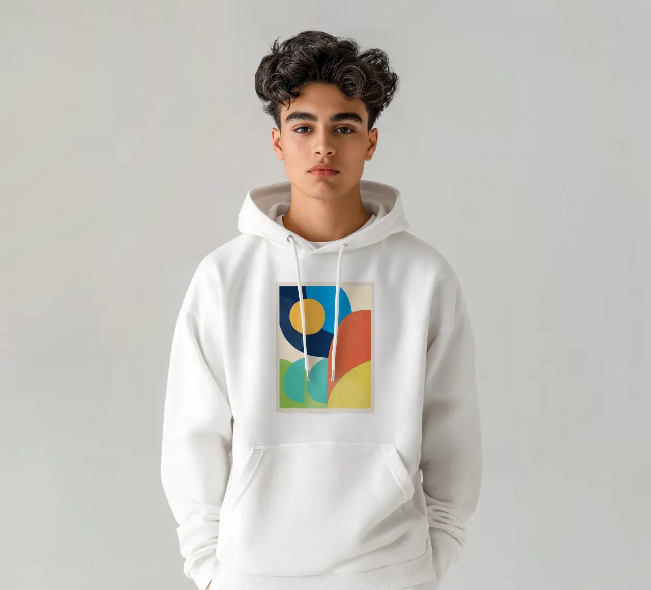 Formes minimales colorées sweat à capuche de ThingDesign