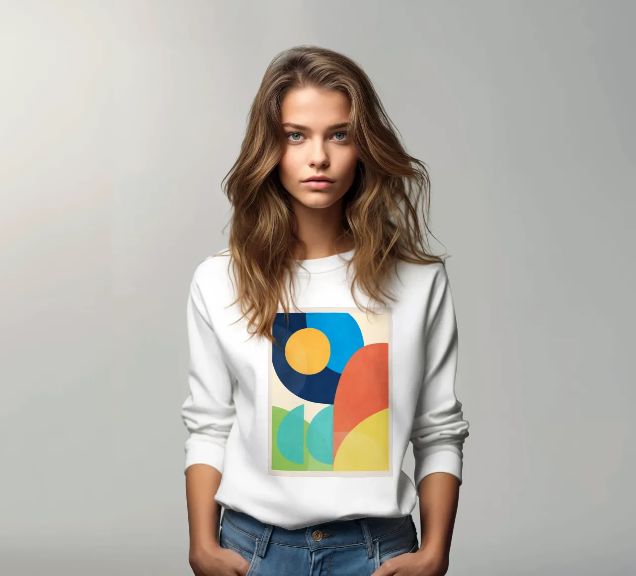 Formas mínimas de colores sudadera de ThingDesign