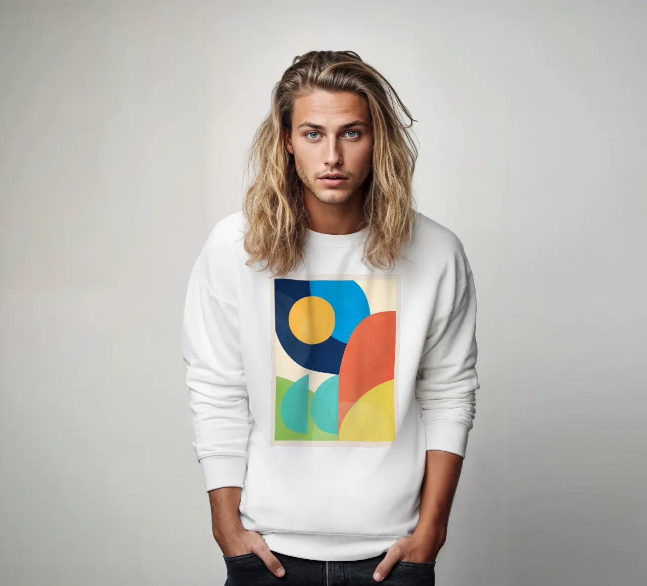 Forme colorate e minimali felpa da ThingDesign