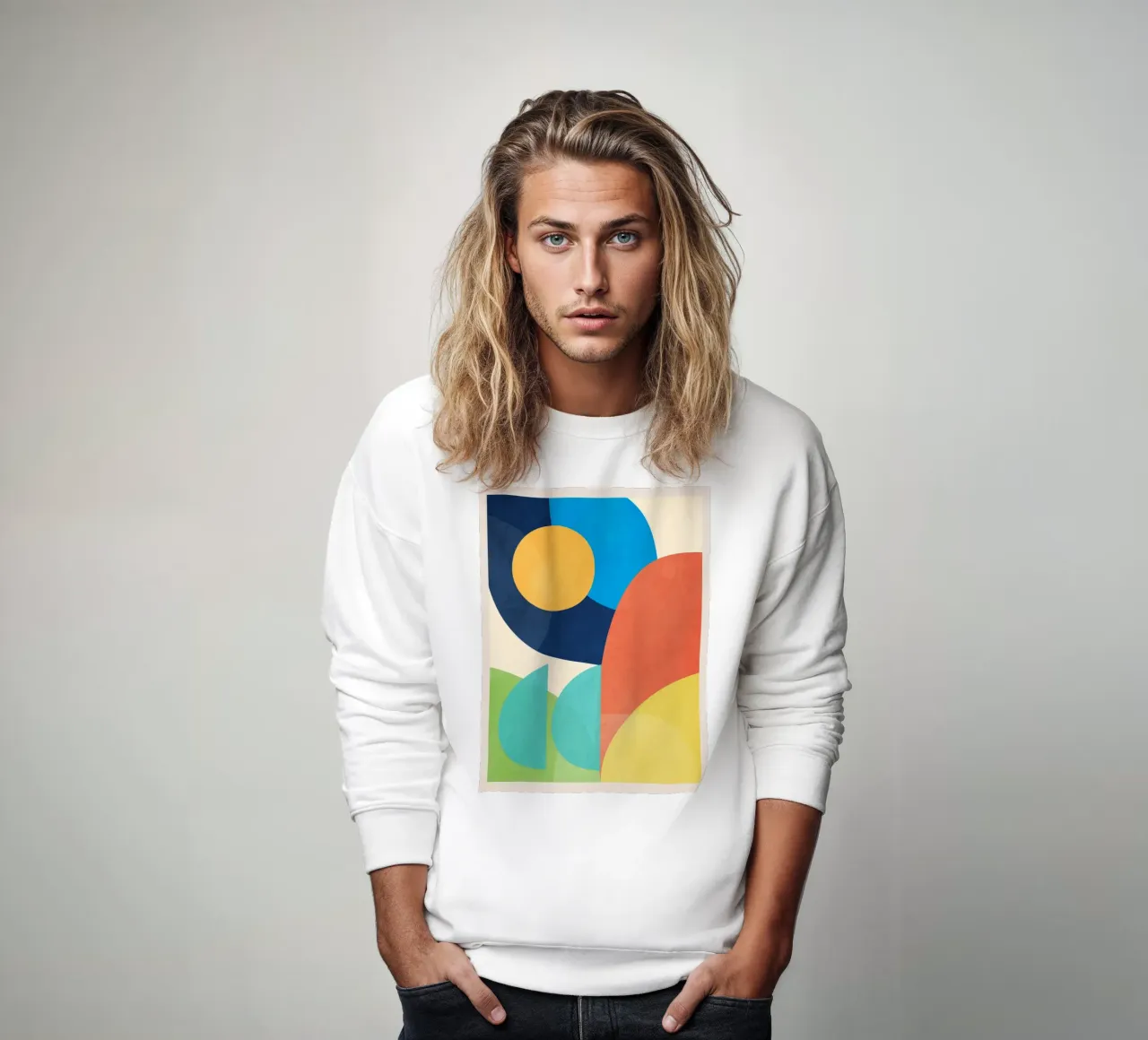 Formas mínimas de colores sudadera de ThingDesign