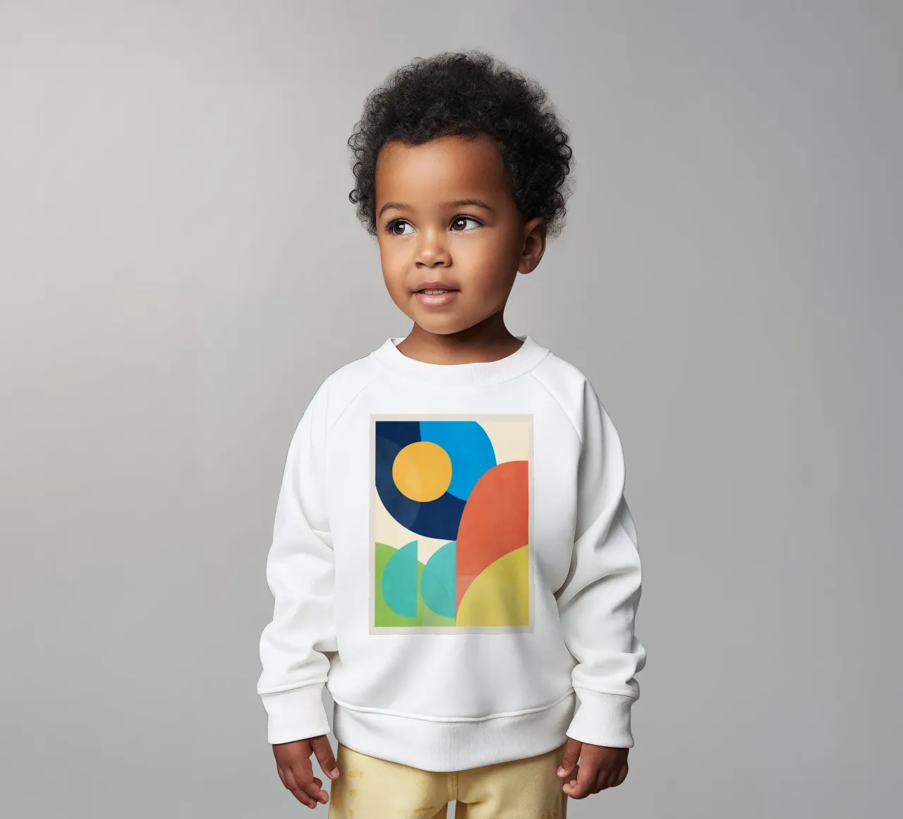 Forme colorate e minimali felpa neonato da ThingDesign