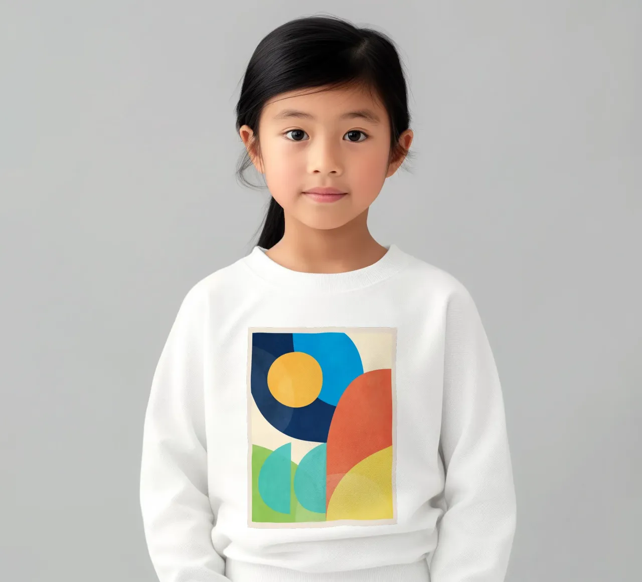Forme colorate e minimali felpa bambino da ThingDesign