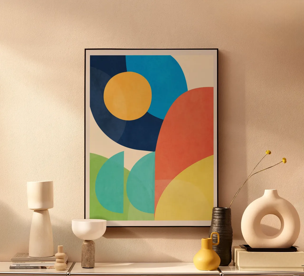 Forme colorate e minimali pannello forex da ThingDesign