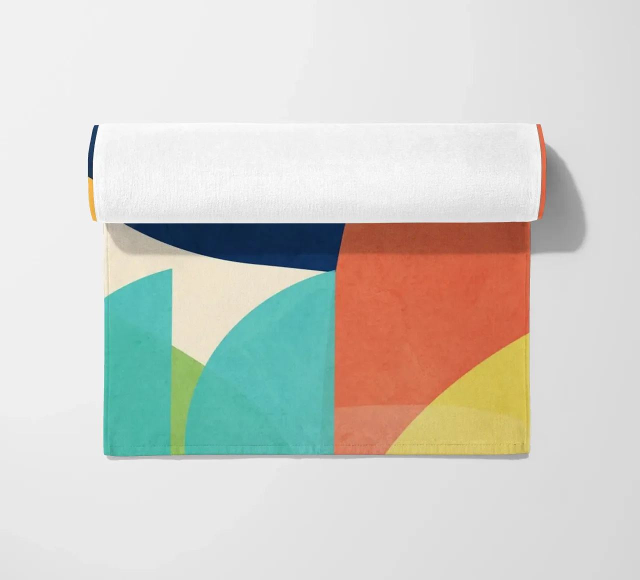 Colorful Minimal Shapes beach towel by ThingDesign