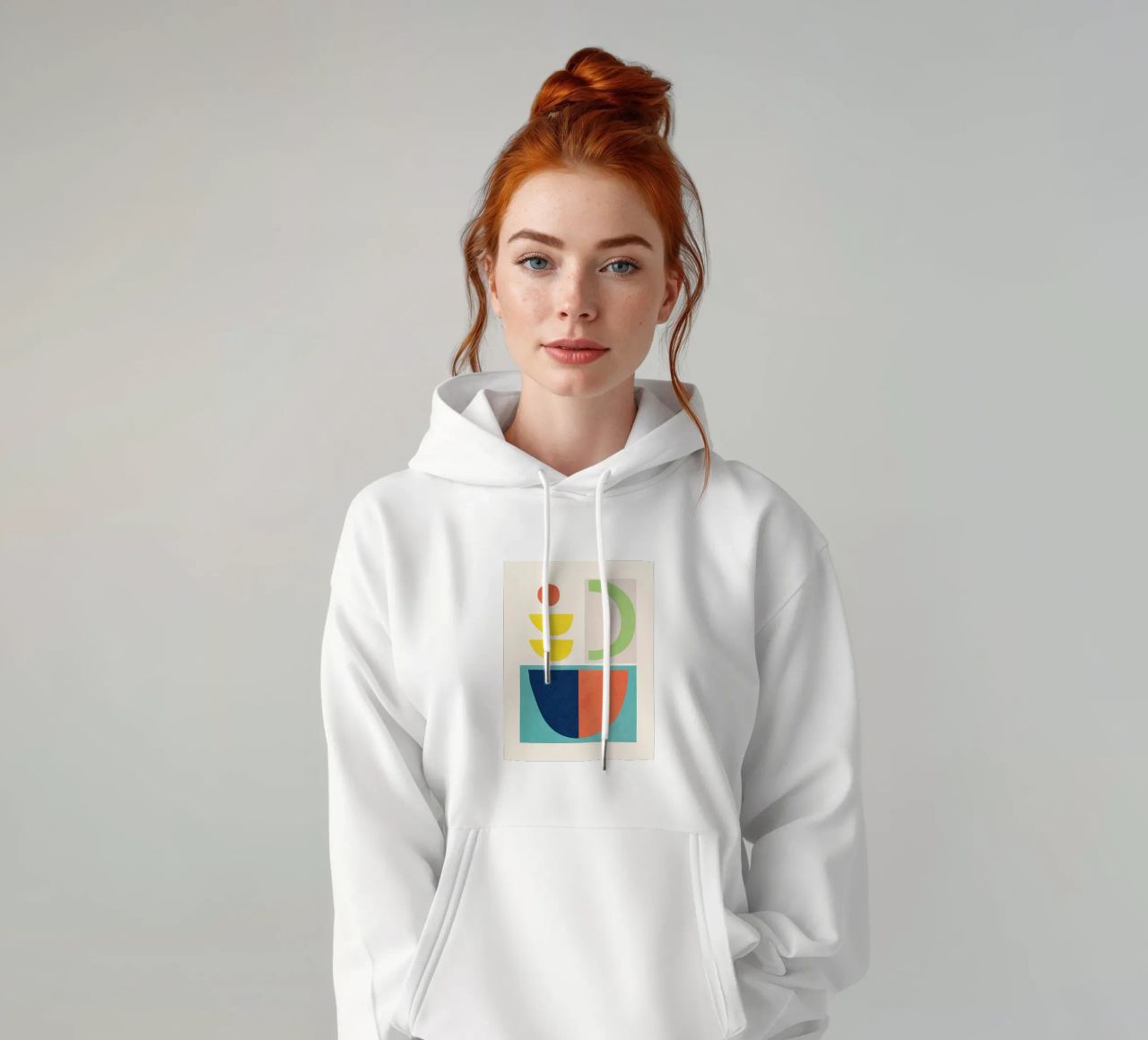 Forme minimali colorate 2 felpa con cappuccio da ThingDesign
