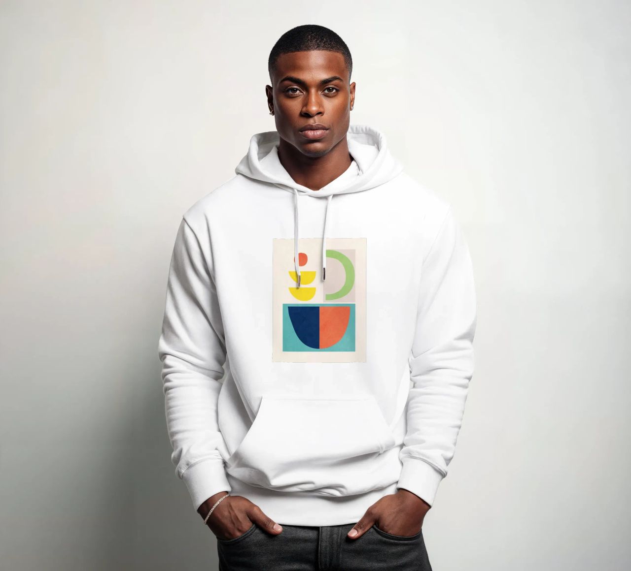 Forme minimali colorate 2 felpa con cappuccio da ThingDesign