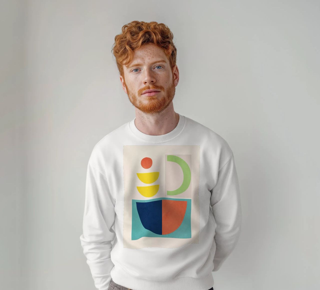 Forme minimali colorate 2 felpa da ThingDesign
