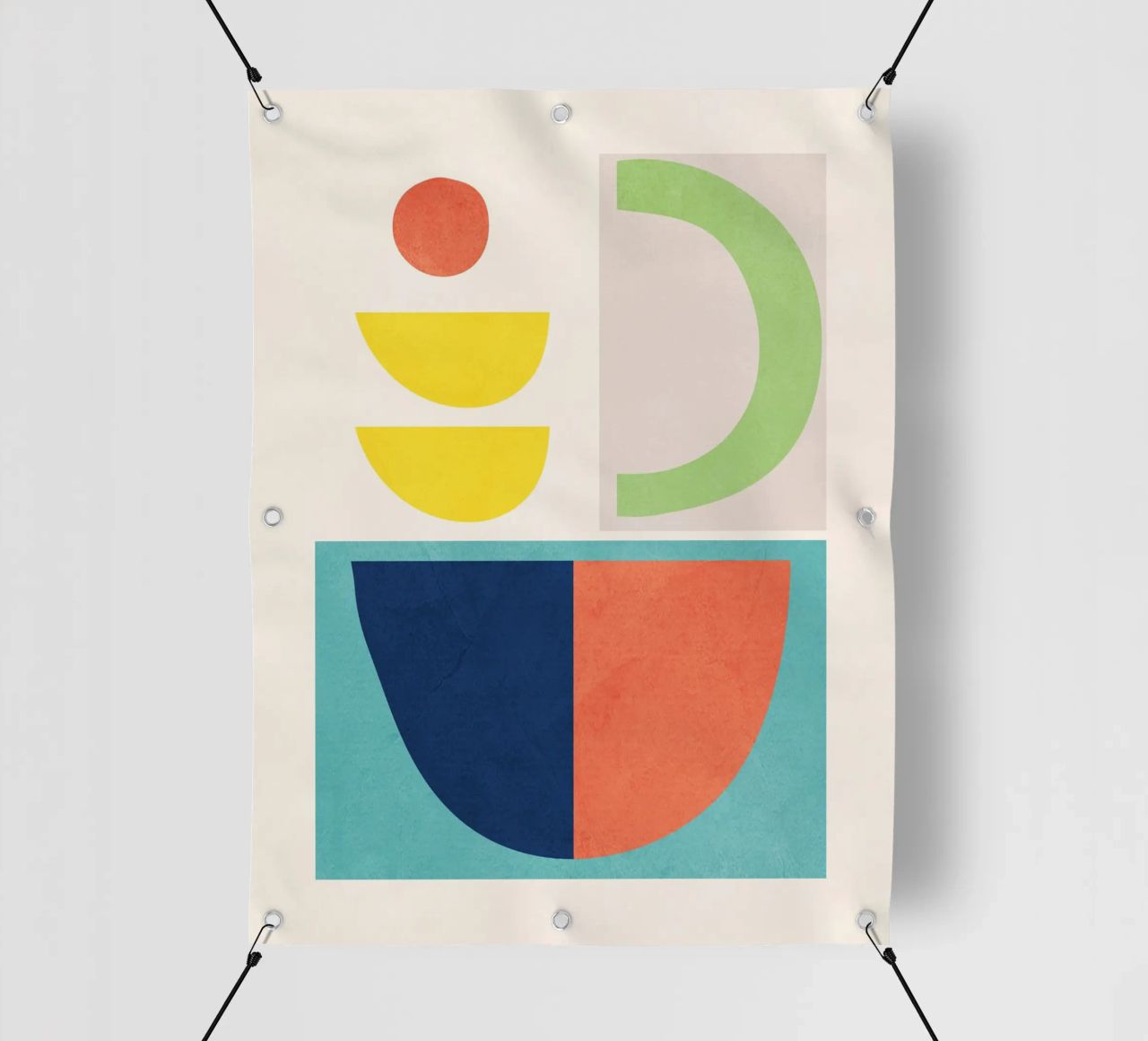 Forme minimali colorate 2 telo in pvc da ThingDesign