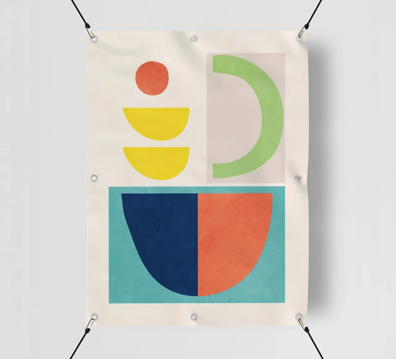 Forme minimali colorate 2 telo in pvc da ThingDesign