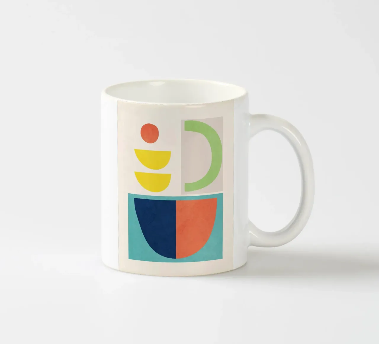 Colorful Minimal Shapes 2 ceramic mug by ThingDesign