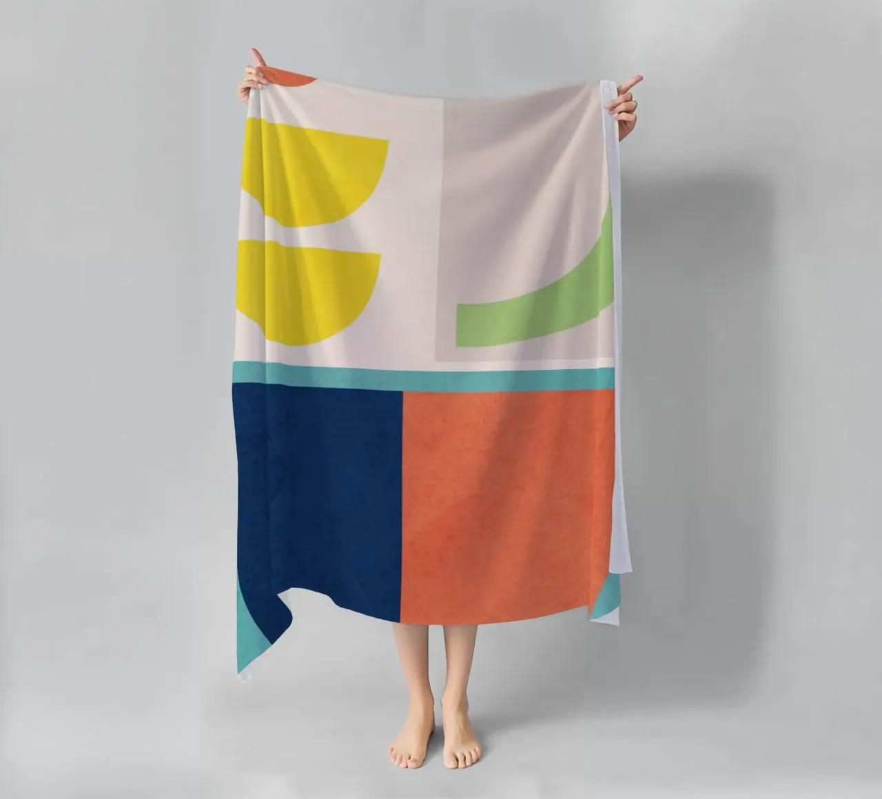 Forme minimali colorate 2 telo mare da ThingDesign