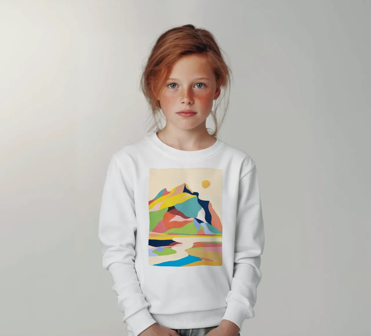 Paesaggio colorato felpa bambino da ThingDesign