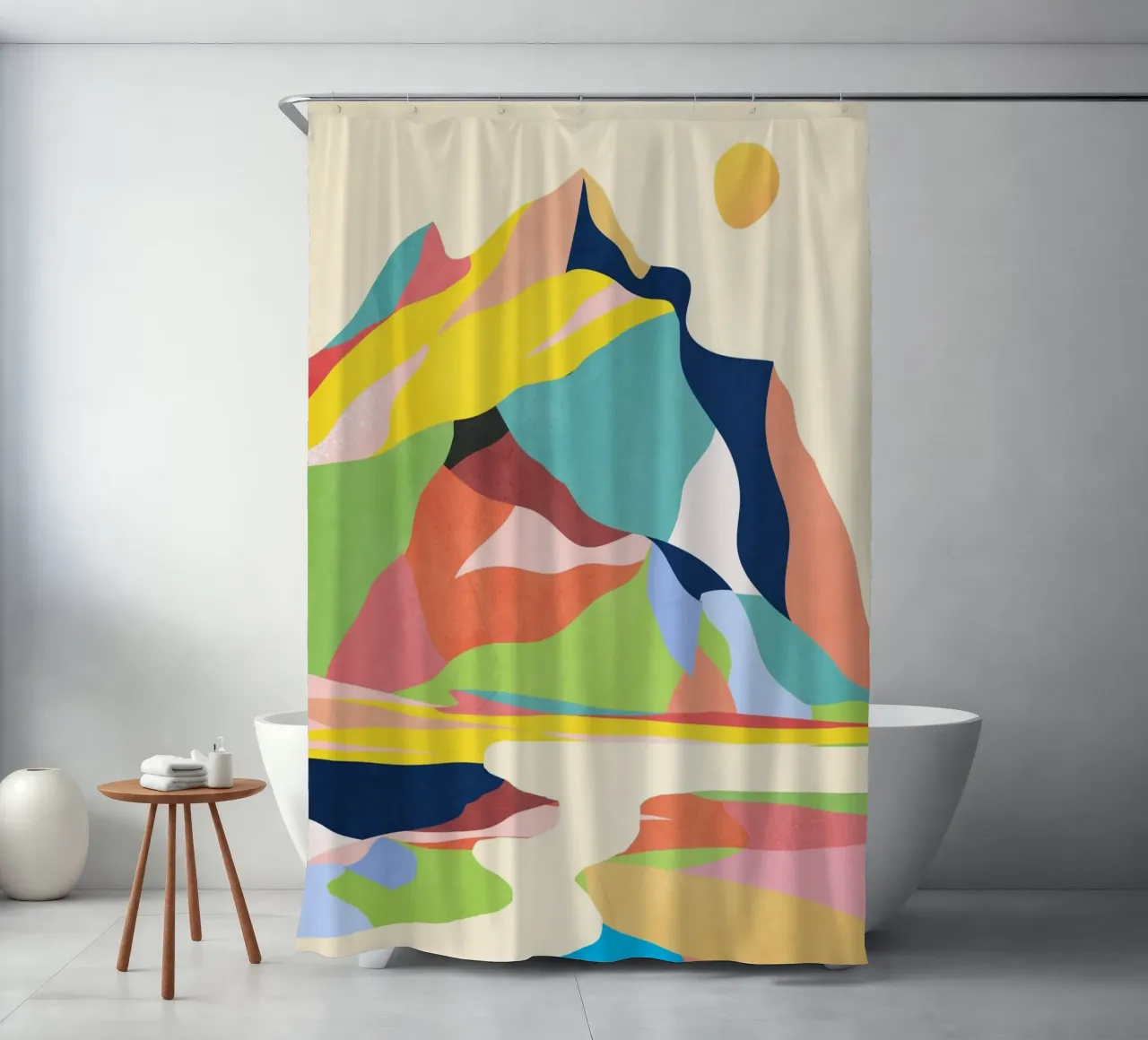 Paesaggio colorato tenda da doccia da ThingDesign