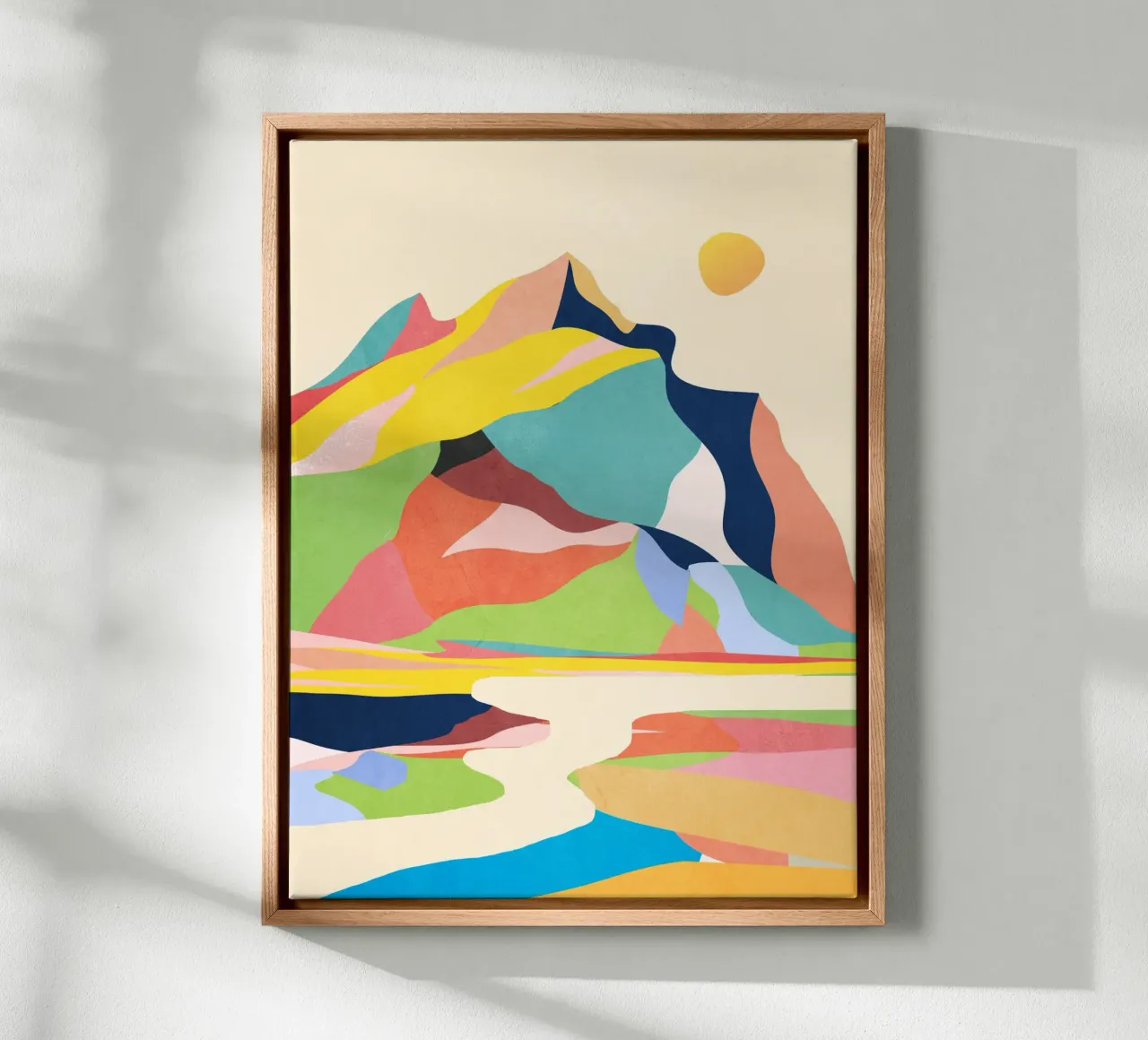 Paesaggio colorato tela con Cornice a cassetta da ThingDesign