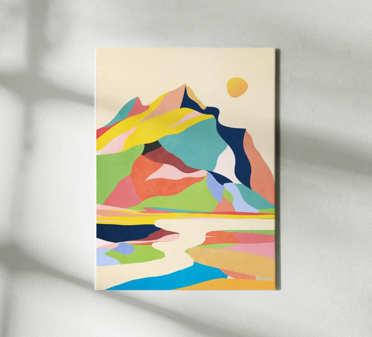 Paesaggio colorato tela con Cornice a cassetta da ThingDesign