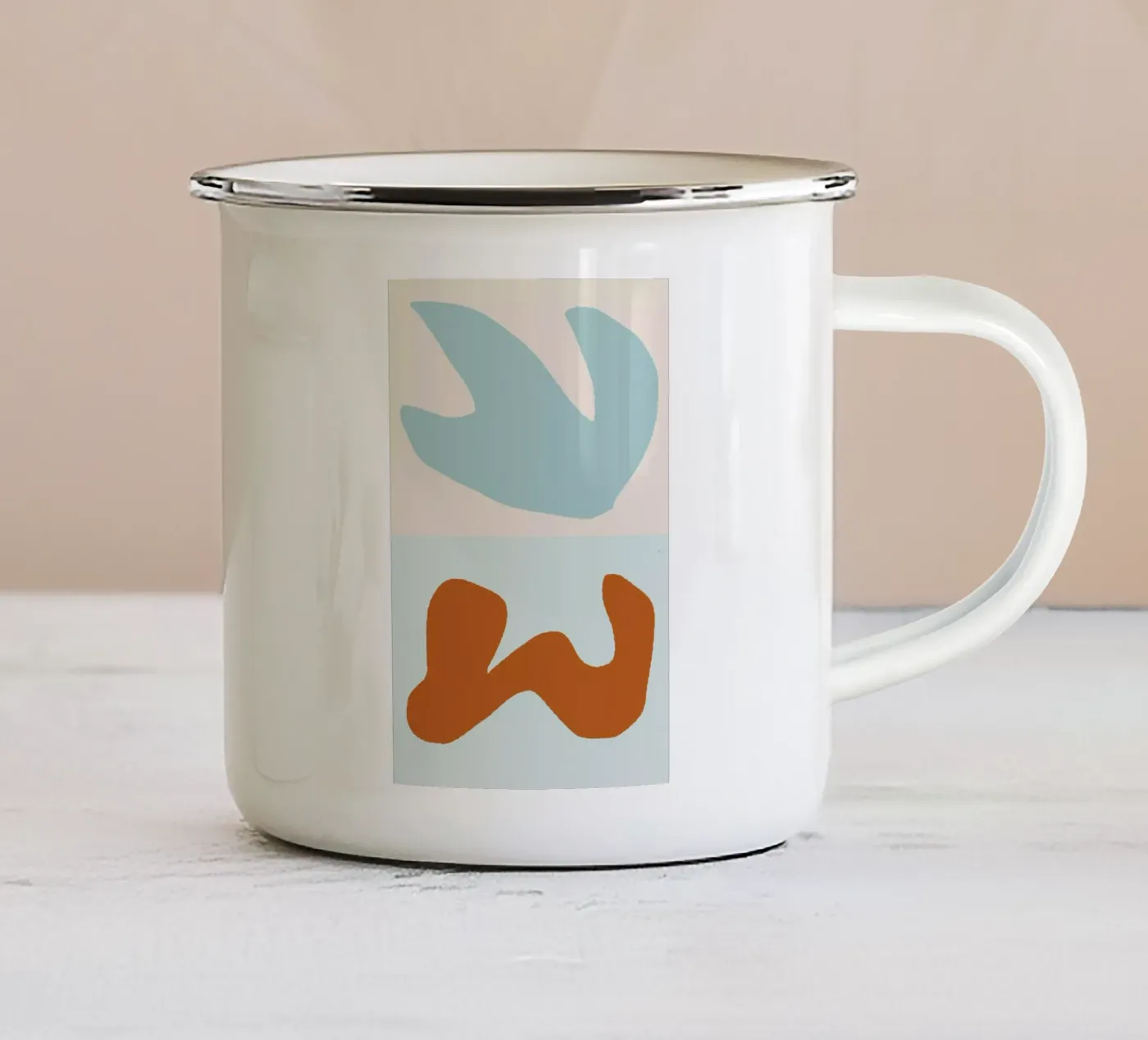 Solid Air enamel mug by Tanja Schaub