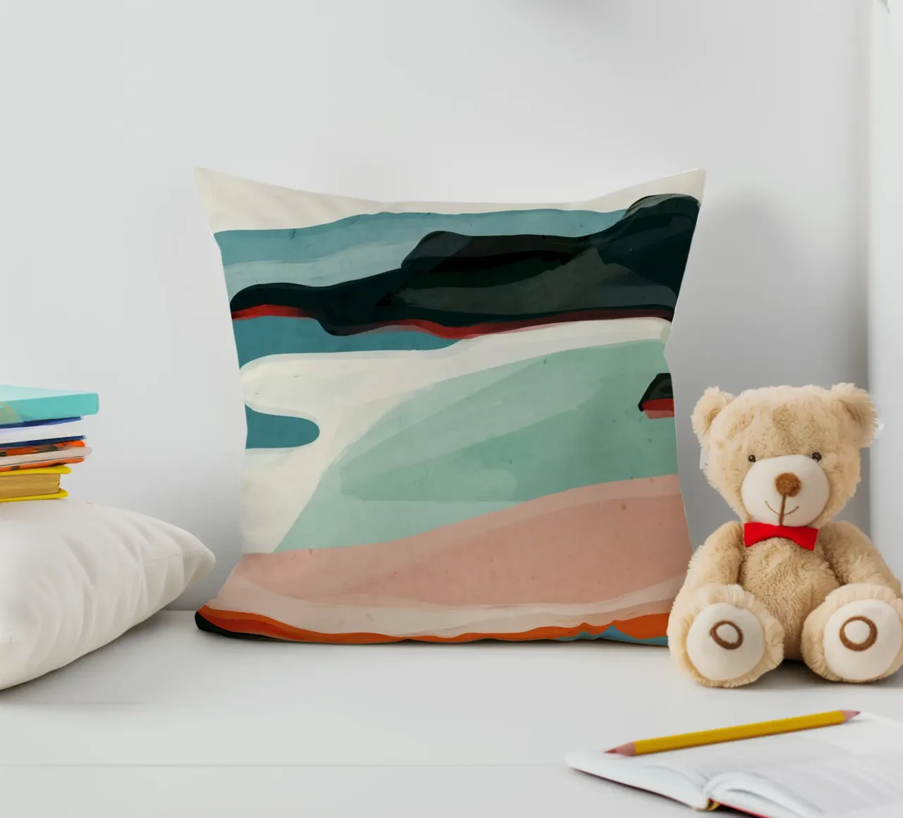 Paesaggio colorato 3 cuscino da ThingDesign