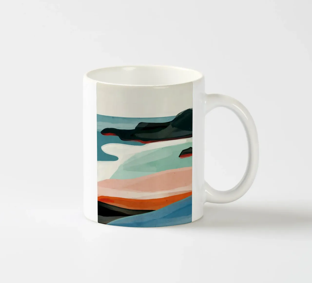 Paesaggio colorato 3 tazza in ceramica da ThingDesign