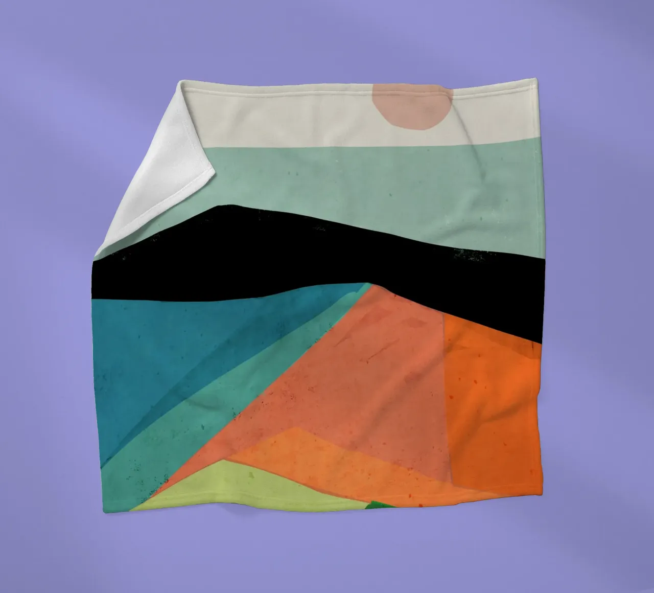 Paesaggio colorato 4 coperta in pile da ThingDesign