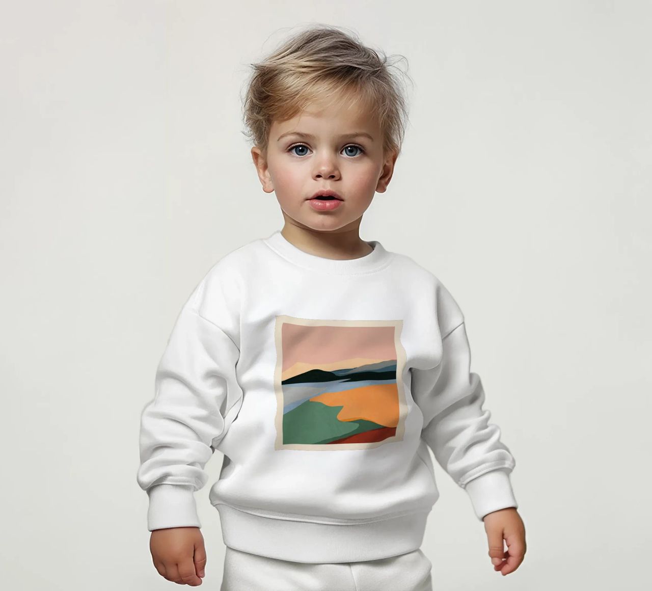 Paesaggio astratto minimale felpa neonato da ThingDesign