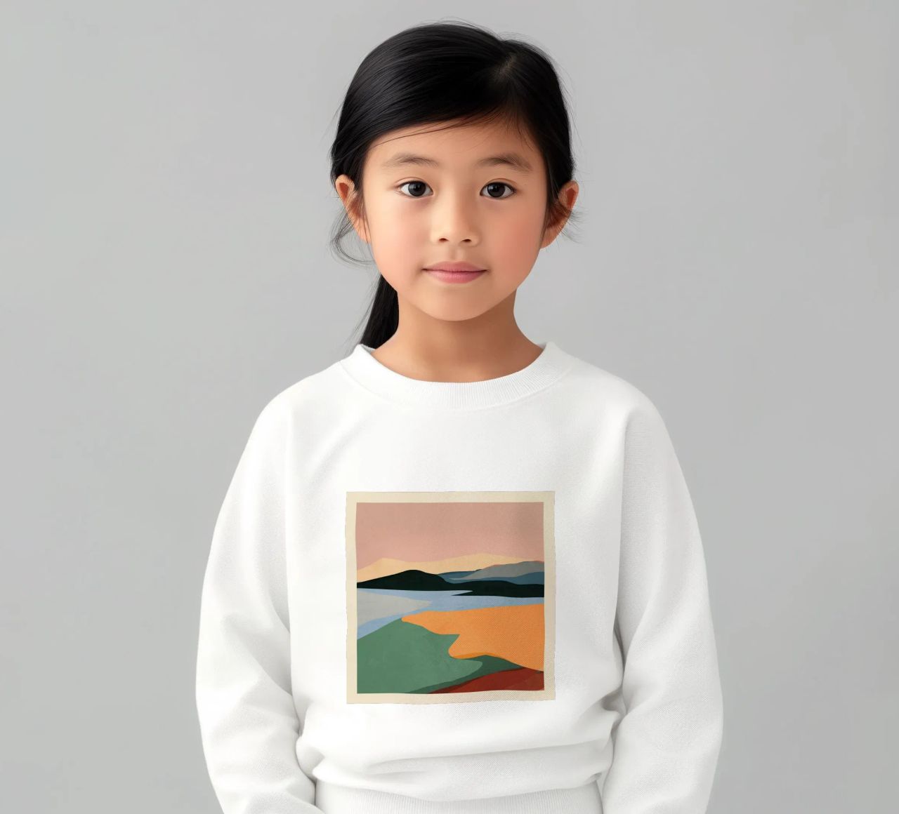 Paesaggio astratto minimale felpa bambino da ThingDesign