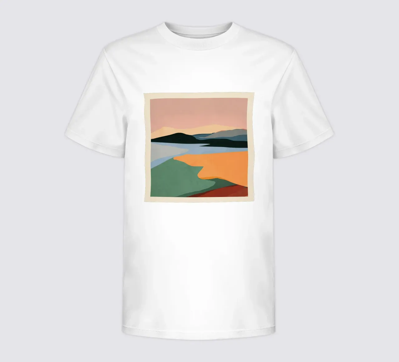 Minimal Abstract Landscape kids t-shirt by ThingDesign