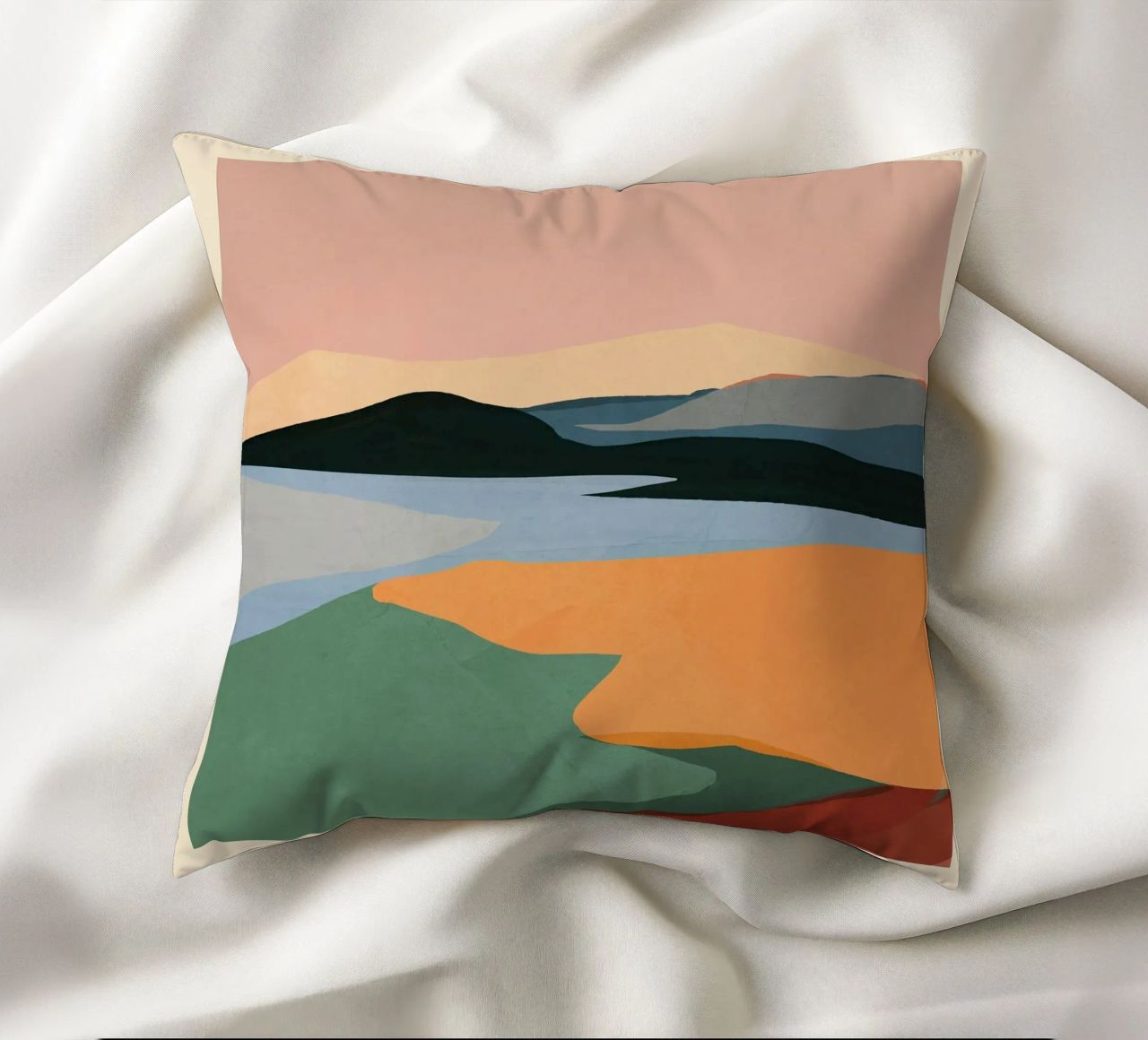Paesaggio astratto minimale cuscino da ThingDesign