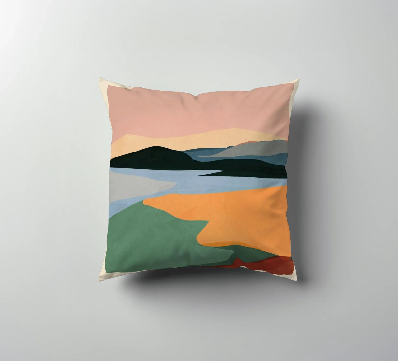 Paesaggio astratto minimale cuscino da ThingDesign