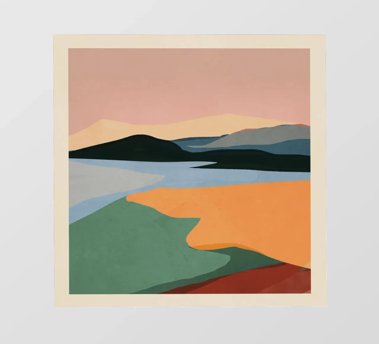 Minimal Abstract Landscape pvc cover by ThingDesign