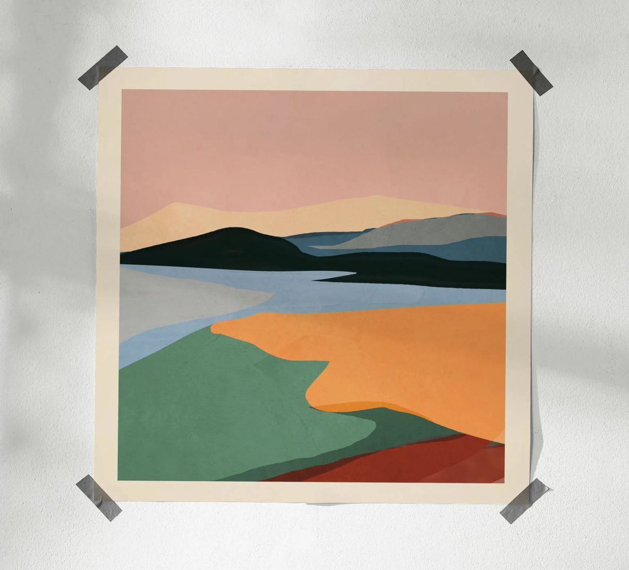 Paesaggio astratto minimale carta hahnemühle da ThingDesign