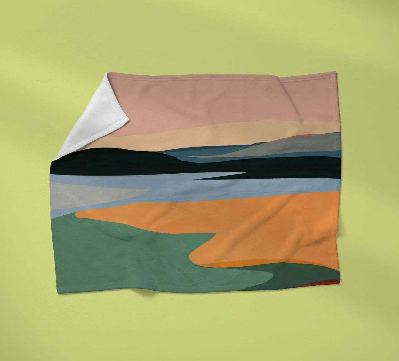 Paesaggio astratto minimale coperta in pile da ThingDesign