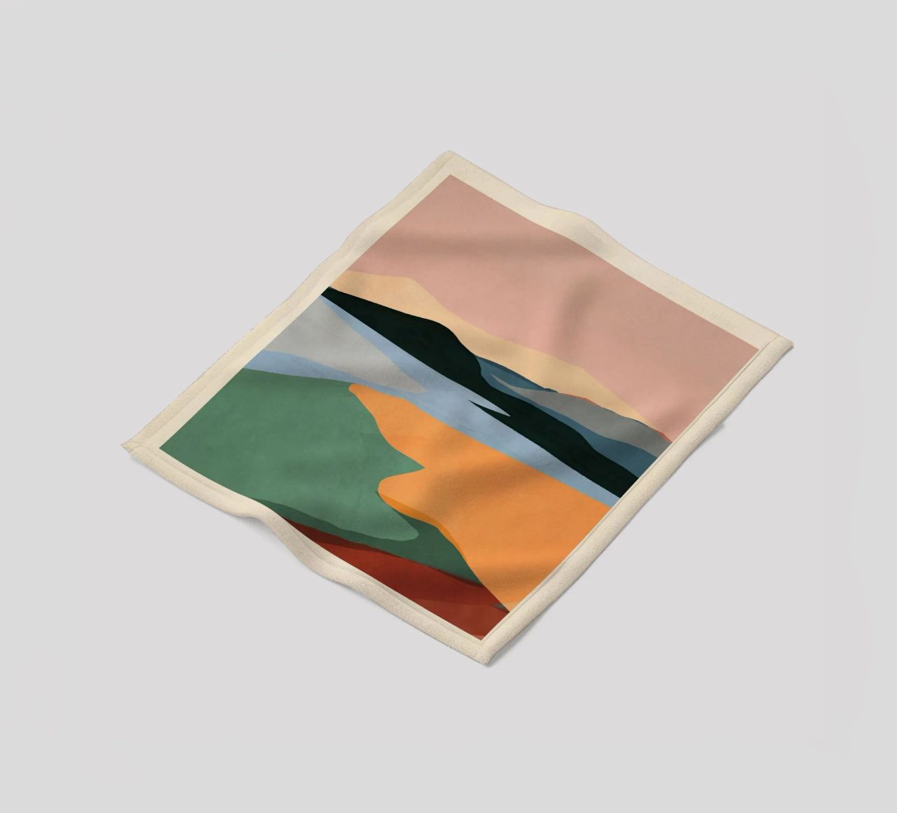Paesaggio astratto minimale coperta in pile da ThingDesign
