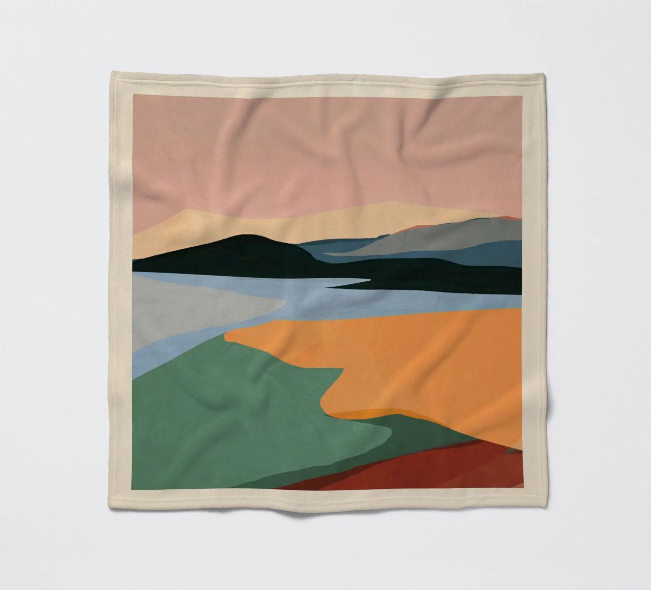 Paesaggio astratto minimale coperta in pile da ThingDesign