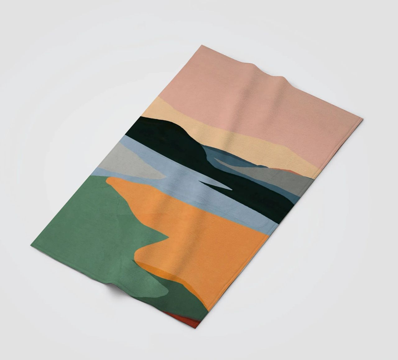 Paesaggio astratto minimale coperta in pile da ThingDesign