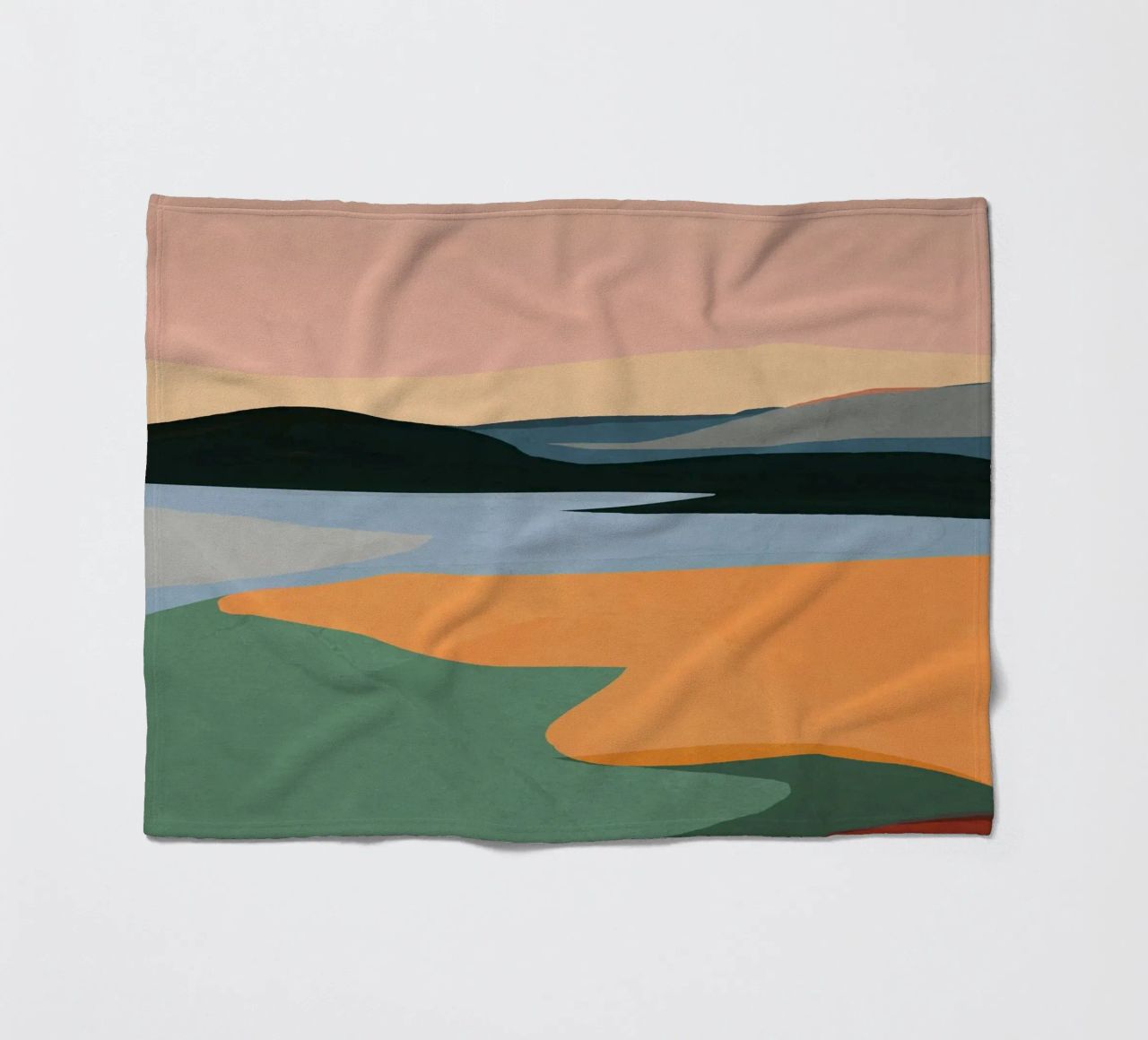 Paesaggio astratto minimale coperta in pile da ThingDesign