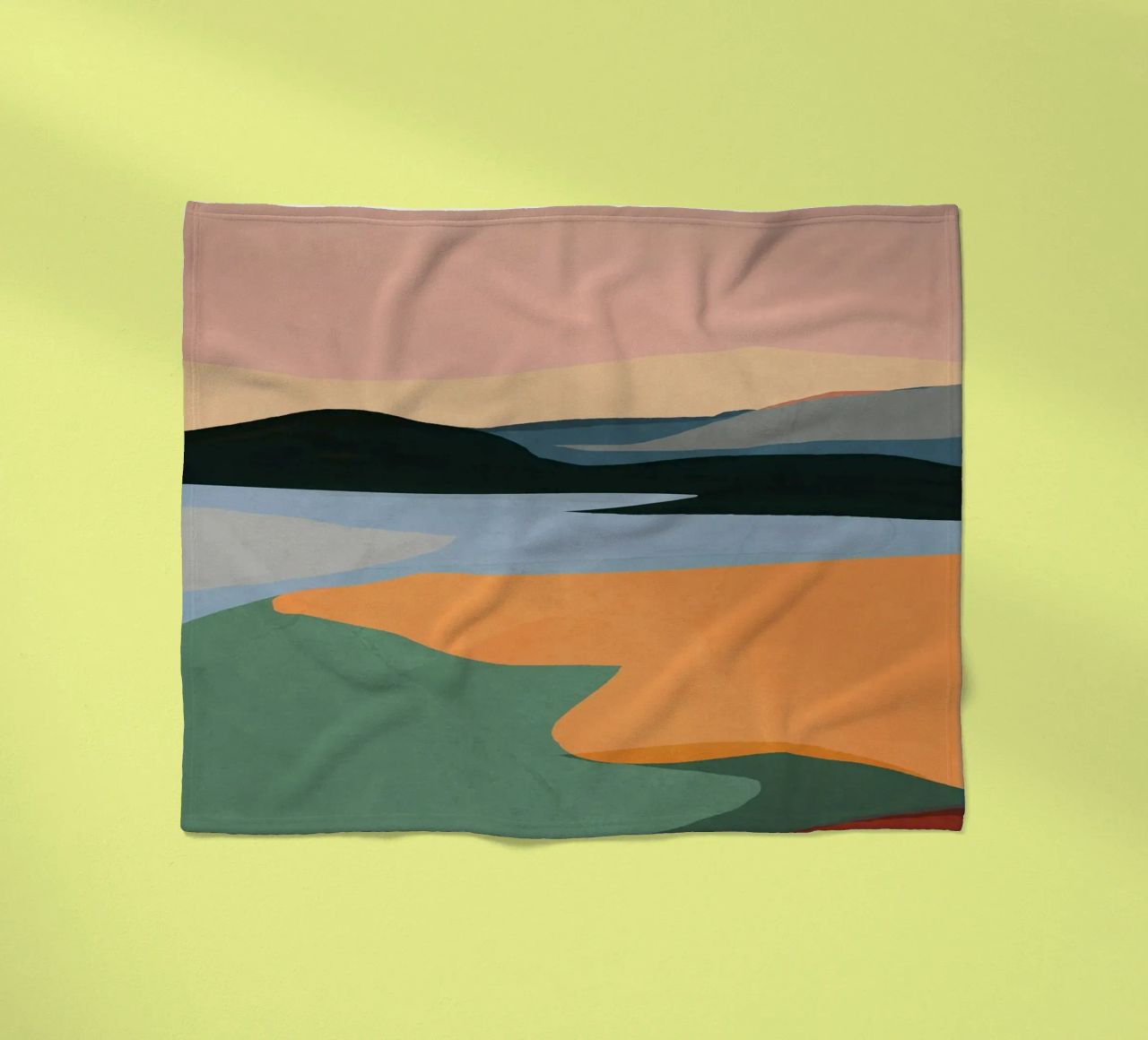 Paesaggio astratto minimale coperta in pile da ThingDesign