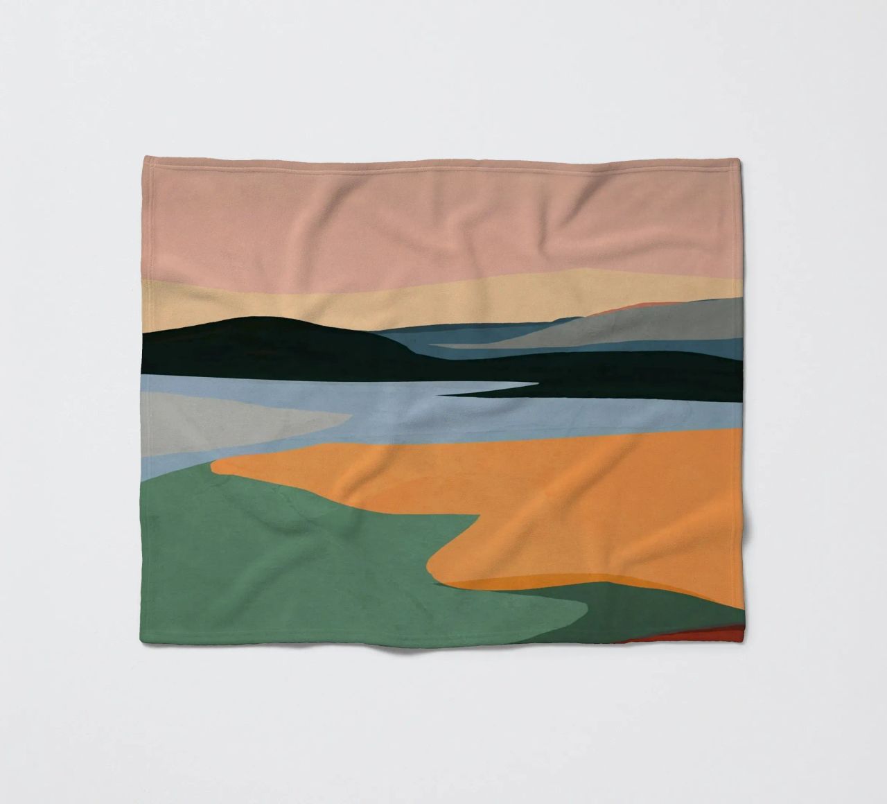 Paesaggio astratto minimale coperta in pile da ThingDesign