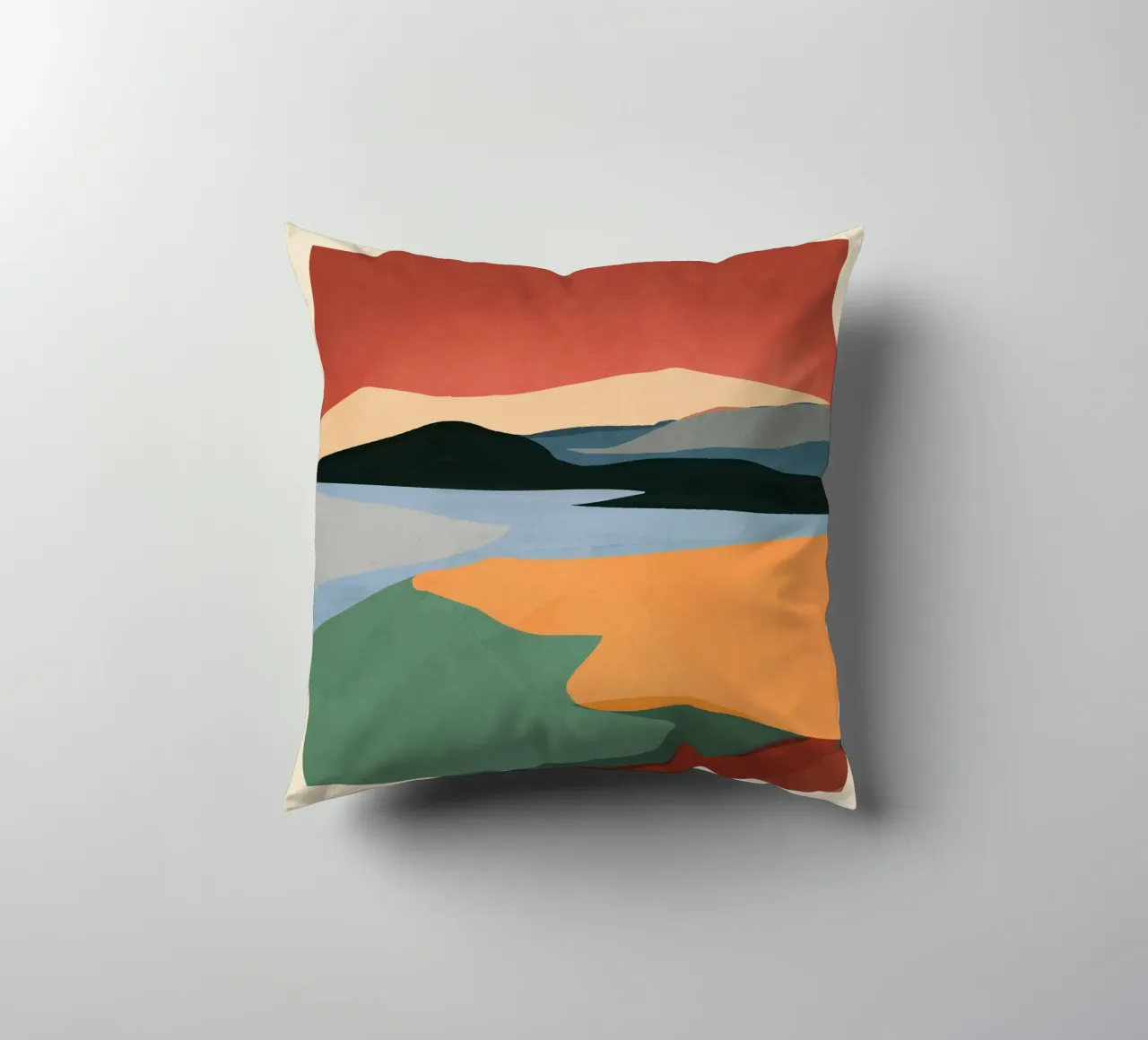 Paesaggio astratto minimale 2 cuscino da ThingDesign