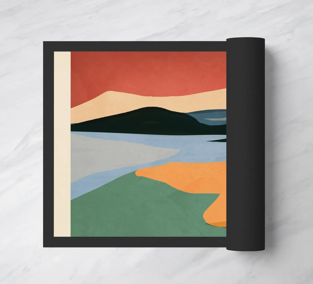 Paesaggio astratto minimale 2 zerbino da ThingDesign