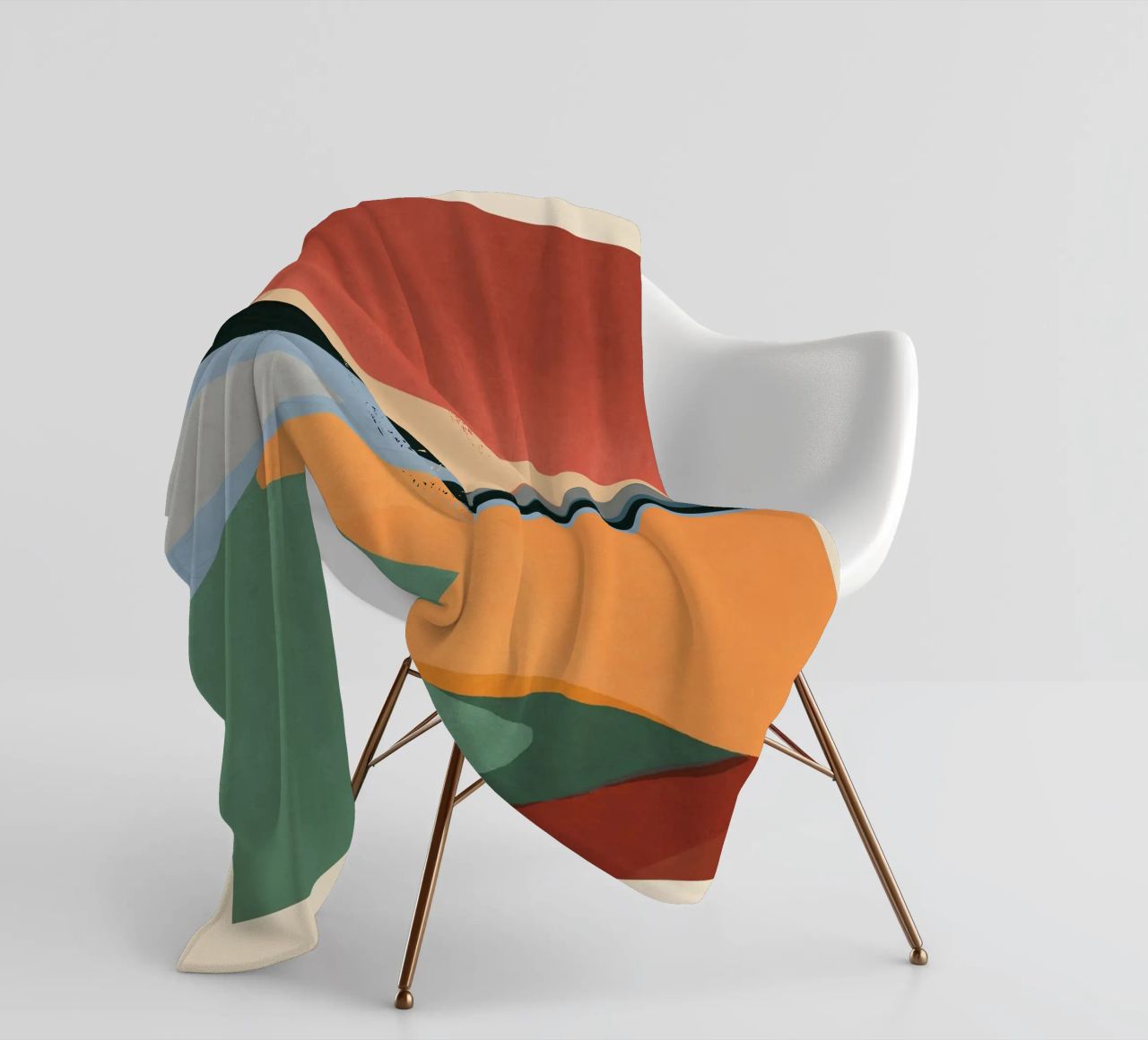 Paesaggio astratto minimale 2 coperta in pile da ThingDesign