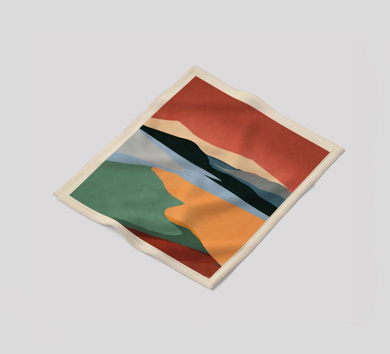 Paesaggio astratto minimale 2 coperta in pile da ThingDesign