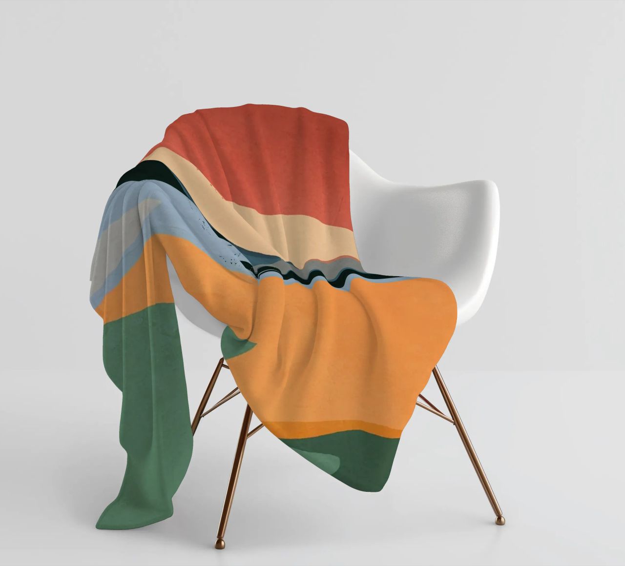 Paesaggio astratto minimale 2 coperta in pile da ThingDesign