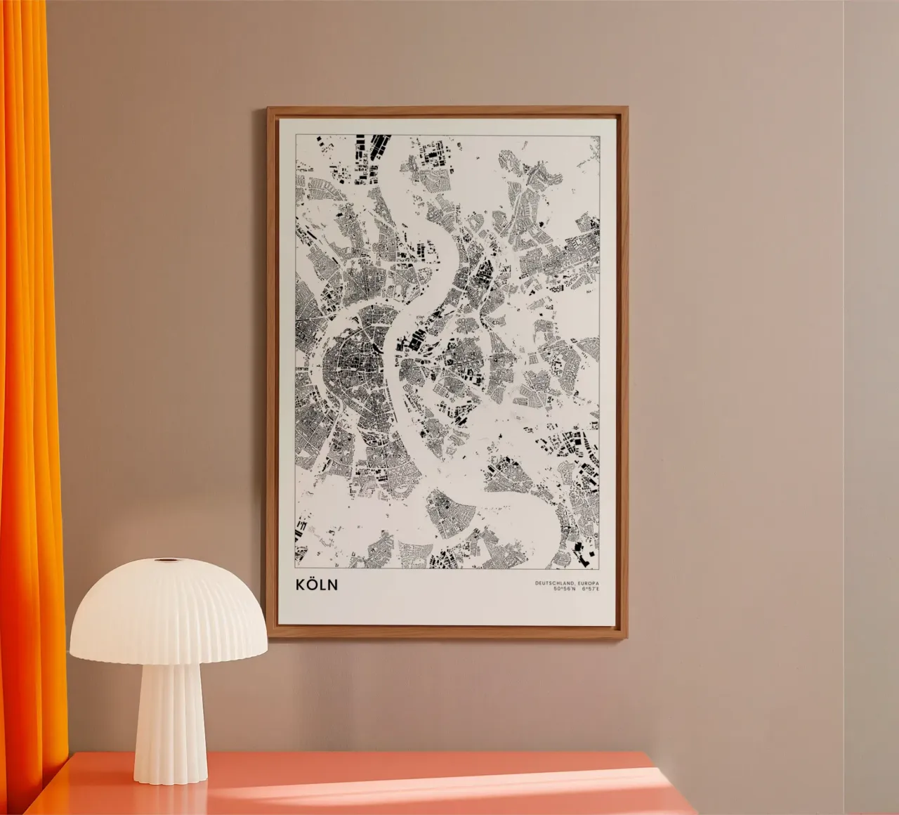 Köln alu-dibond by The Cartography Collection