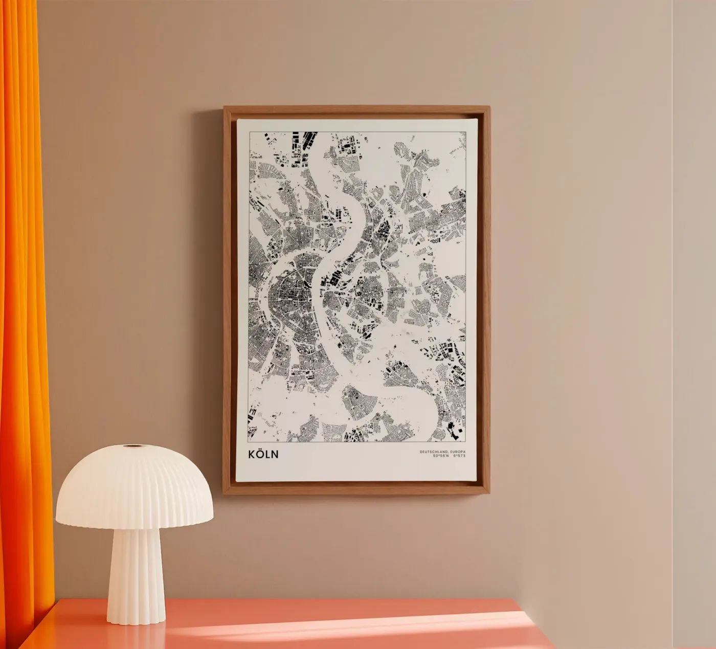 Köln canvas by The Cartography Collection