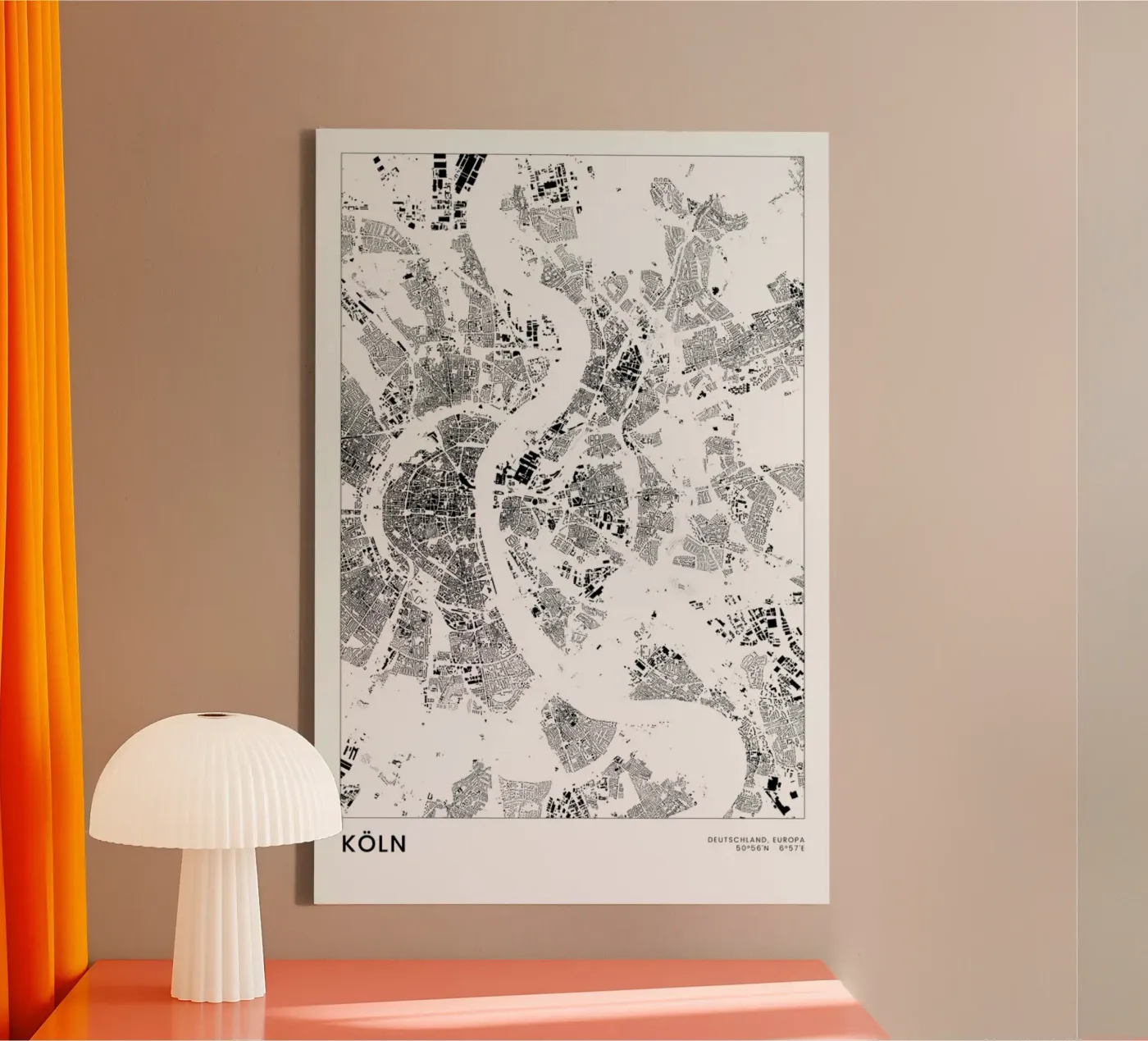 Köln canvas by The Cartography Collection