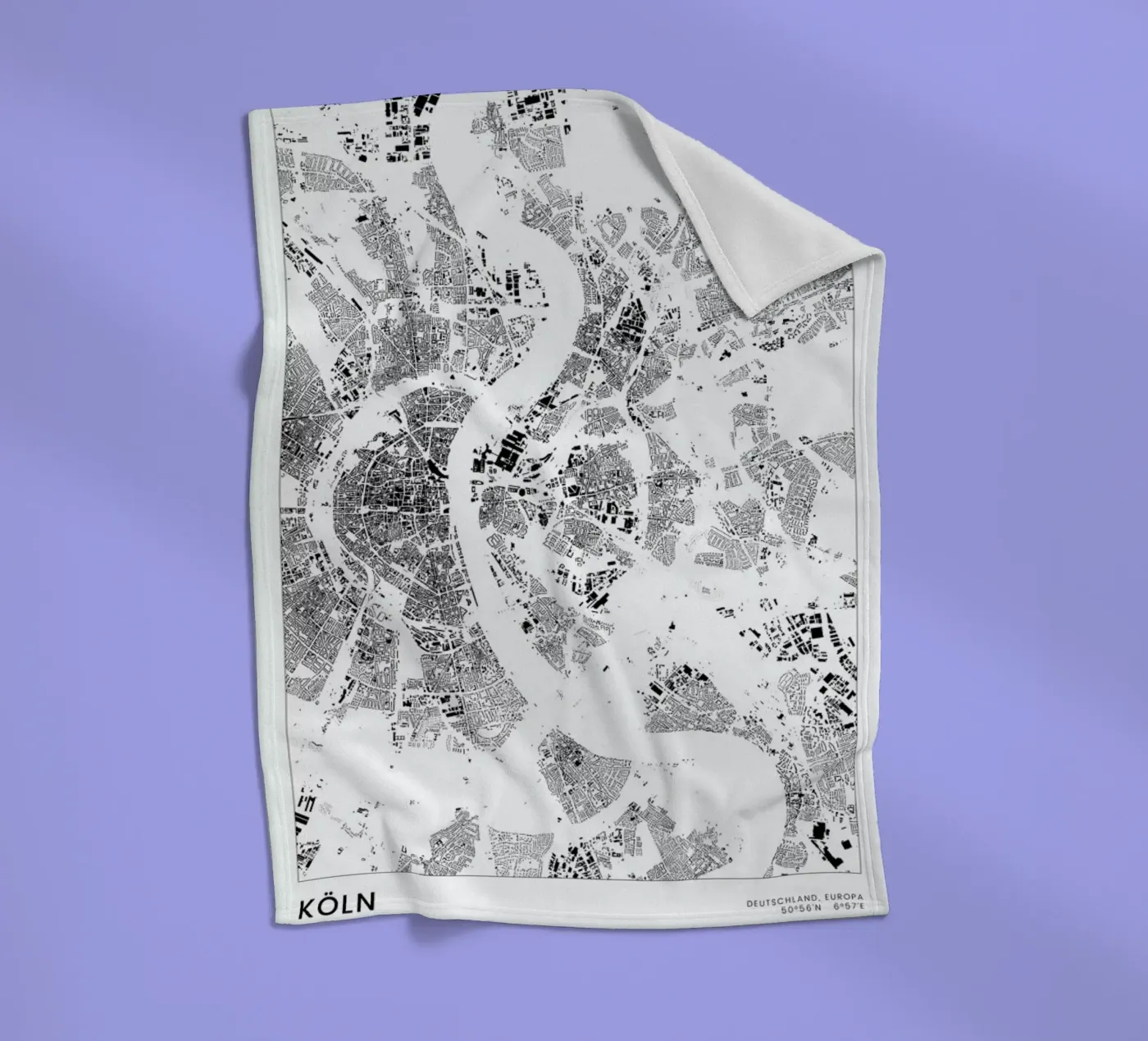 Köln Fleecedecke von The Cartography Collection