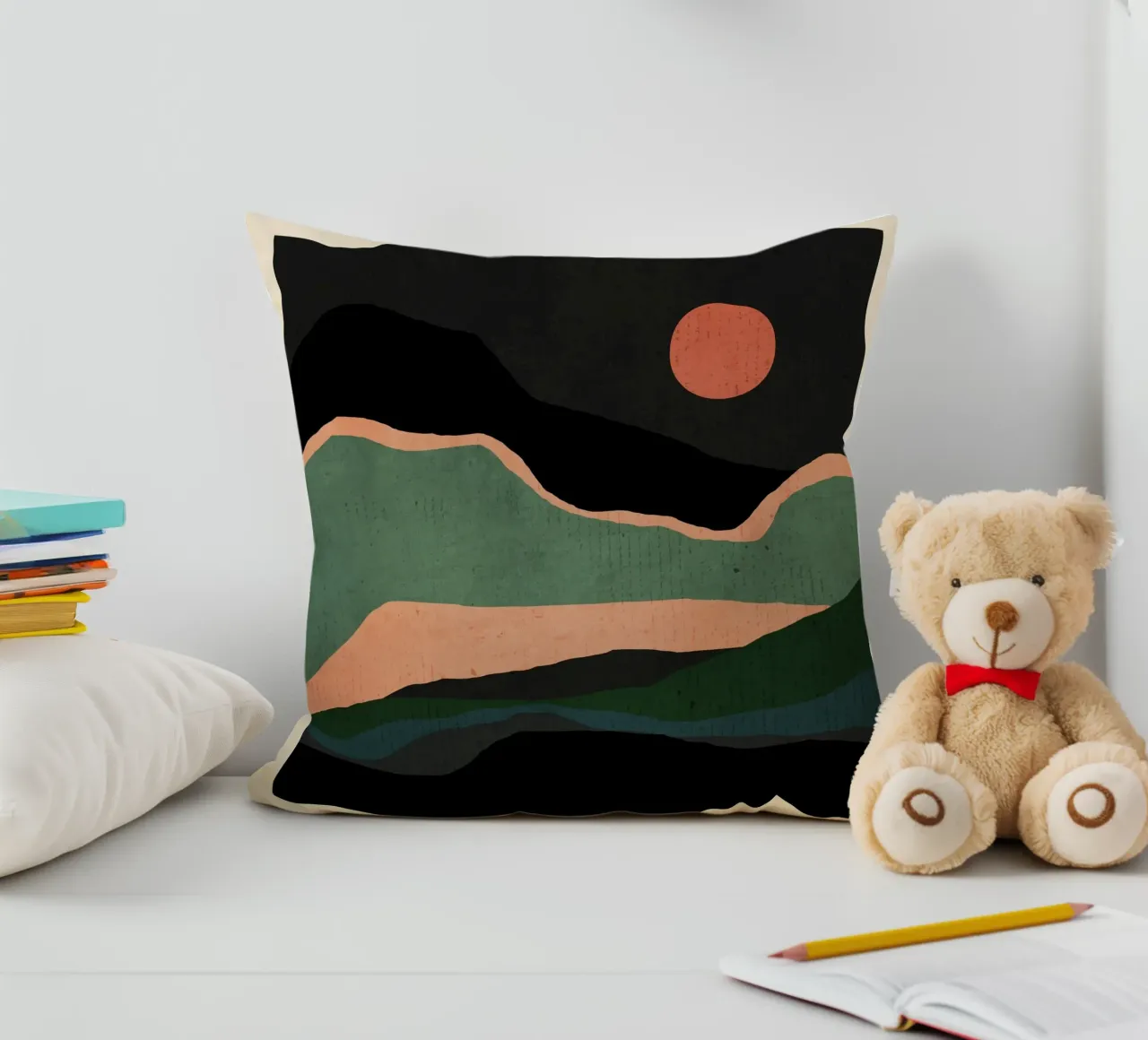 Paesaggio astratto minimale 3 cuscino da ThingDesign