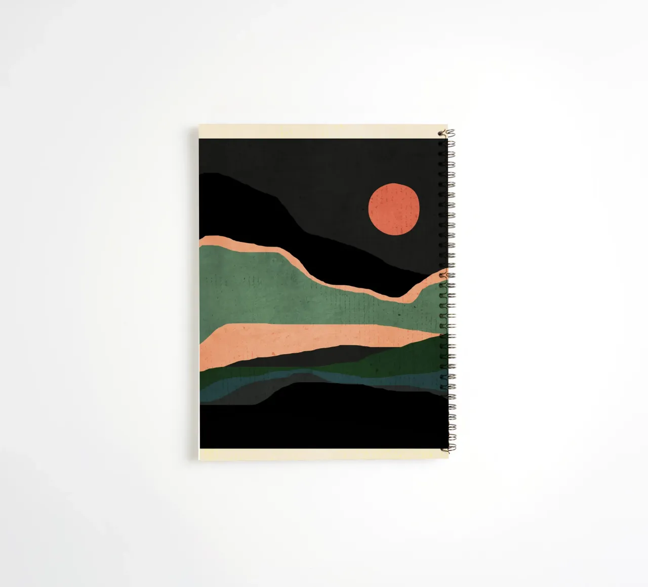 Minimal Abstract Landscape 3 spiral notebook by ThingDesign