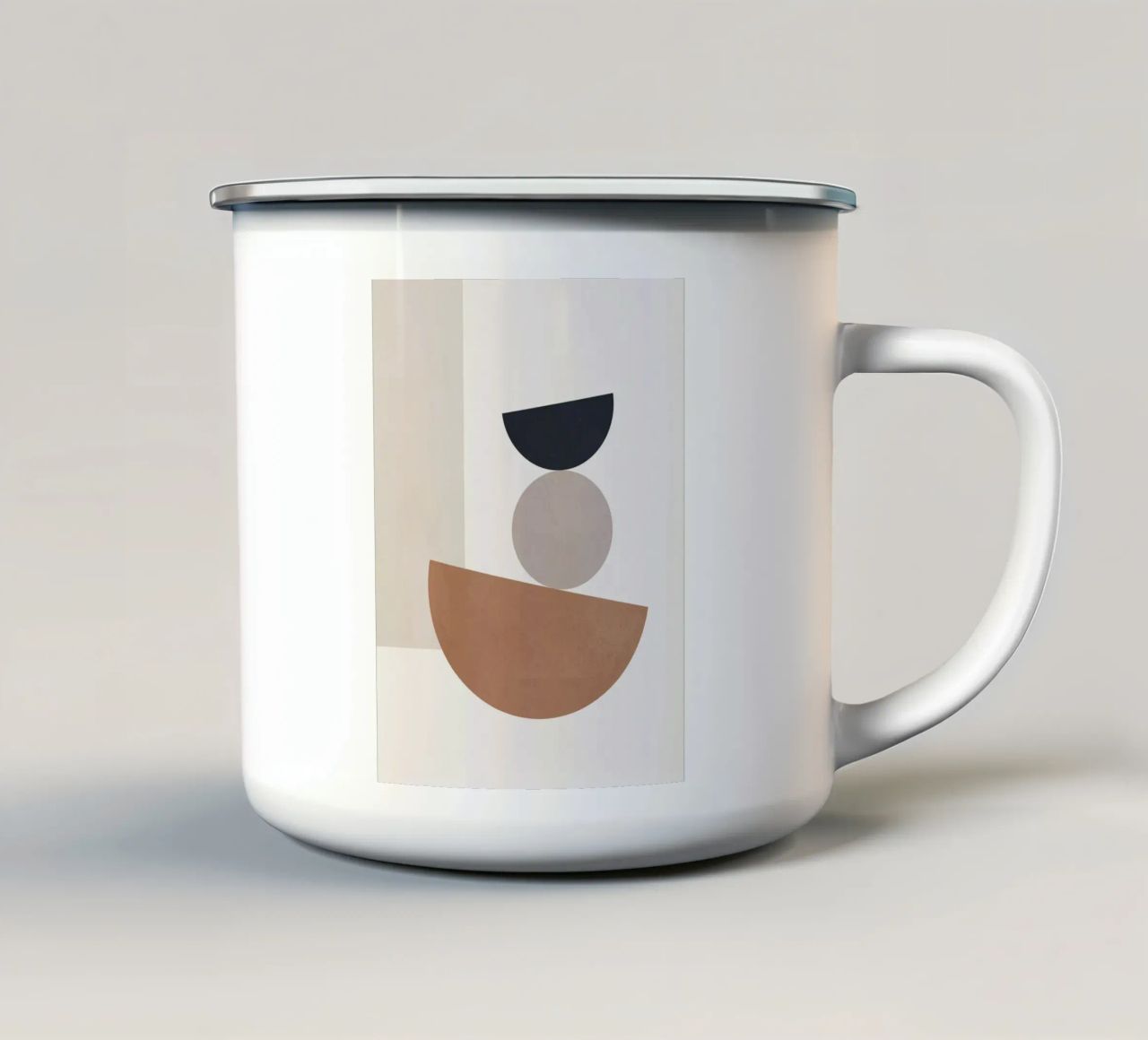 Forme astratte minimali tazza in smalto da Gaite