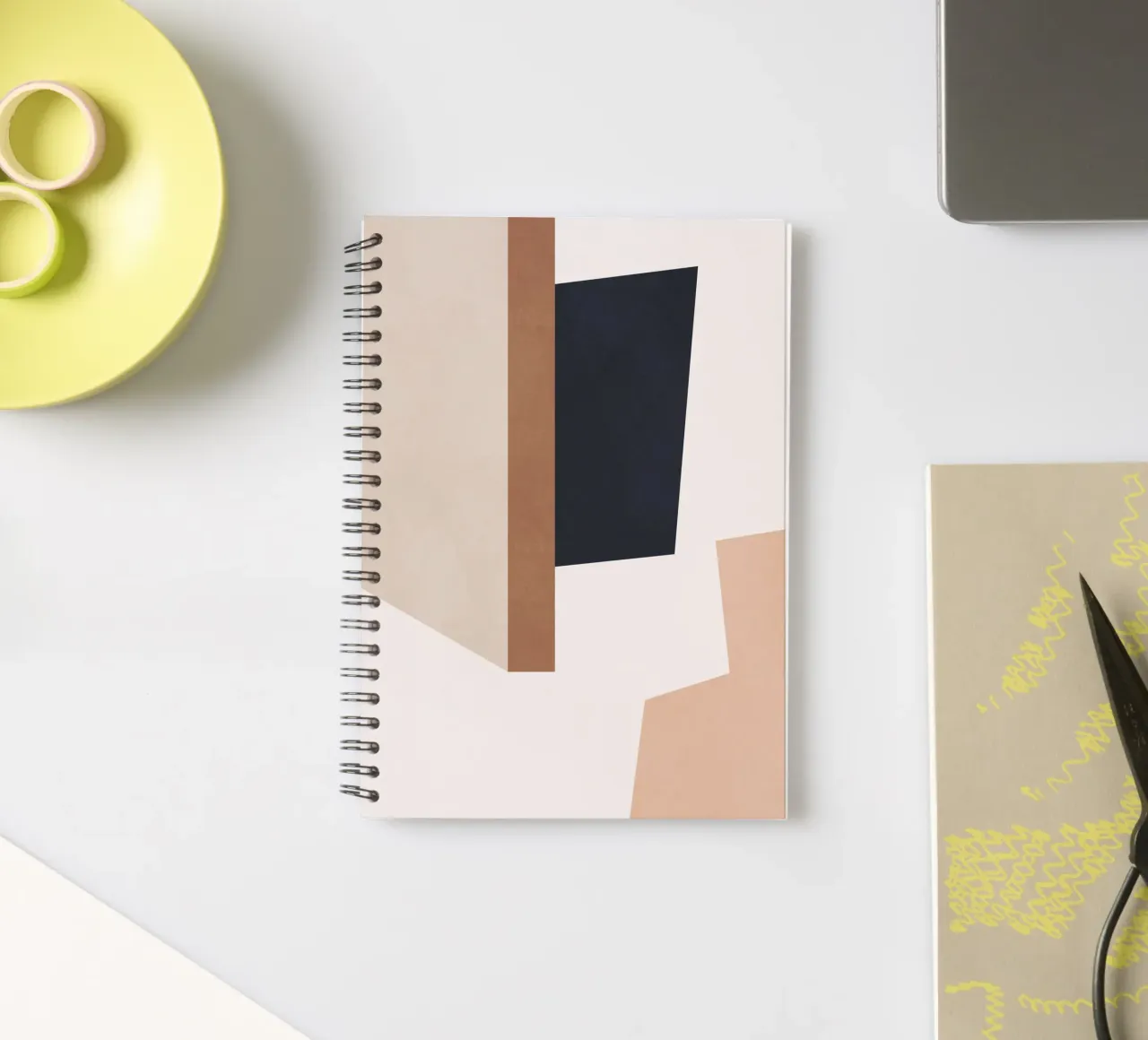 Minimal Abstract Shapes 2 spiral notebook by Gaite